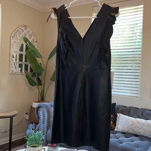 Zara black leather dress